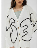 Parra Cardigan White