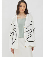 Parra Cardigan White