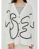 Parra Cardigan White