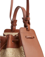 ARKET Leather Trimmed Straw Bag