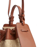 ARKET Leather Trimmed Straw Bag