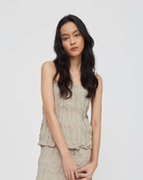 Textura Tank Top - Hazelnut