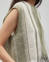 Avana Linen Top - Olive