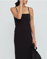 Seine Rib Dress Black
