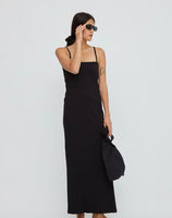 Seine Rib Dress Black