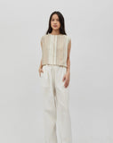 Avana Linen Top Beige