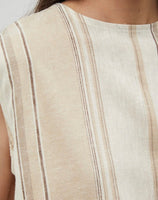 Avana Linen Top Beige