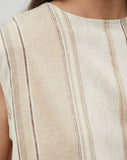 Avana Linen Top Beige