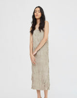 Textura Slip Dress - hazelnut