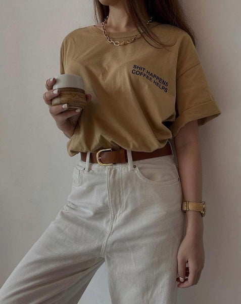 Coffee Helps Latte T-Shirt - Oversize (Limited)