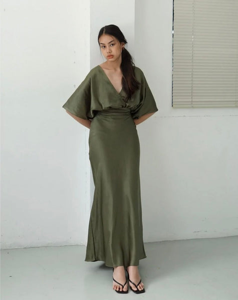Lily Dress - Moss green