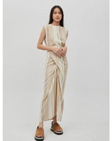 Avana Linen Wrap Skirt Beige