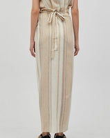 Avana Linen Wrap Skirt Beige