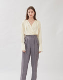 Auguste Wrap Top in Bone