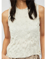 Sateen Textura Tank Pearl