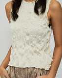 Sateen Textura Tank Pearl